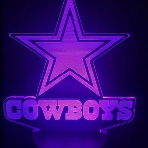 LED Multiple Color Changer Cowboy Star Sign